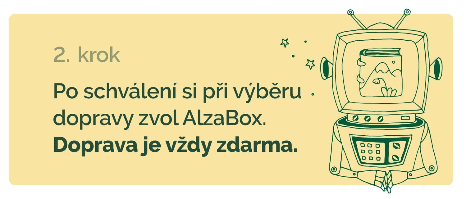 Při výběru dopravy si zvol AlzaBox. Doprava je vždy zdarma.